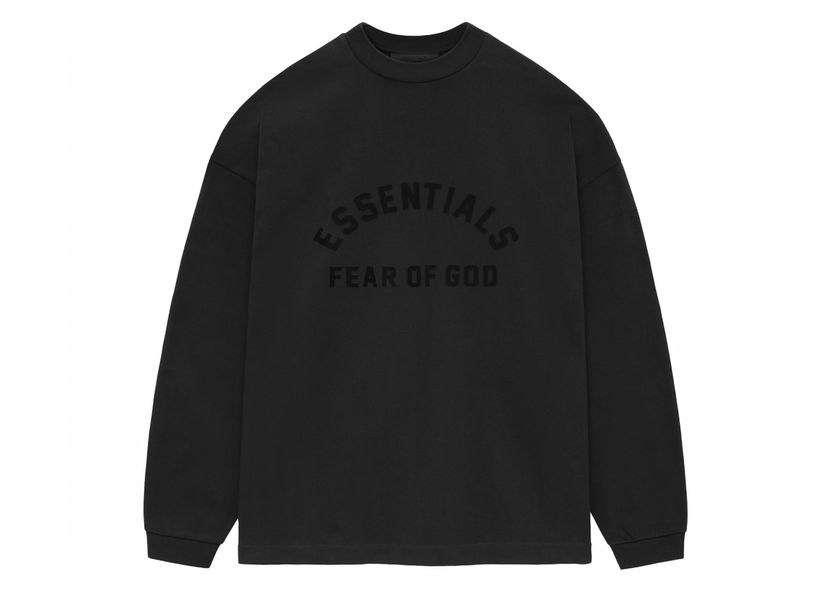 T-shirt Fear of God Core Collection Heavy L/S Tee Black Sort | 125SU242010F