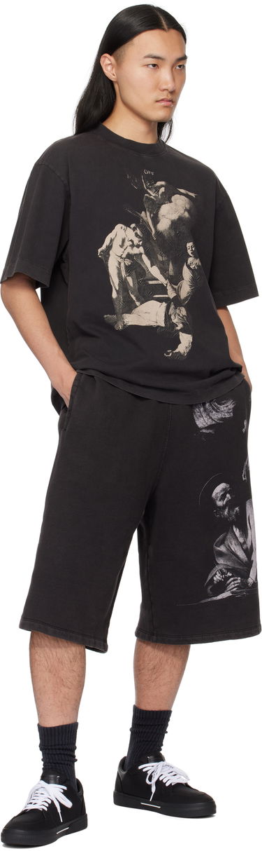 Shorts Off-White Gray S.Matthew Shorts Sort | OMCI016C99FLE0011077, 3