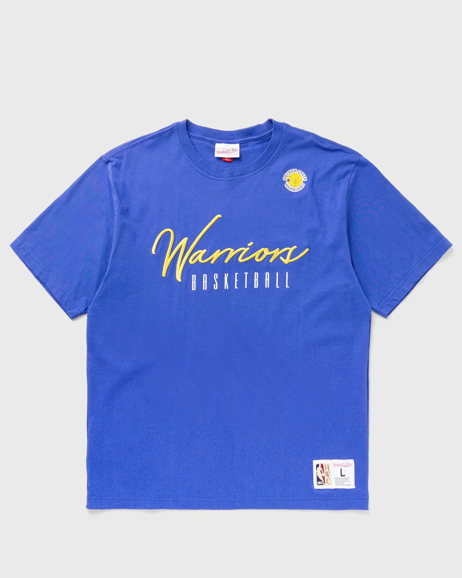 T-shirt Mitchell & Ness Golden State Warriors Vintage Logo Training Day T-Shirt Blå | FC9288-GSWROYA, 0