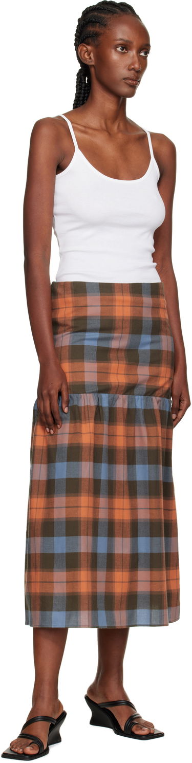 Nederdel Baserange Baserange Garlin Plaid Maxi Skirt Flerfarvet | SSGA-OC-AU25, 3