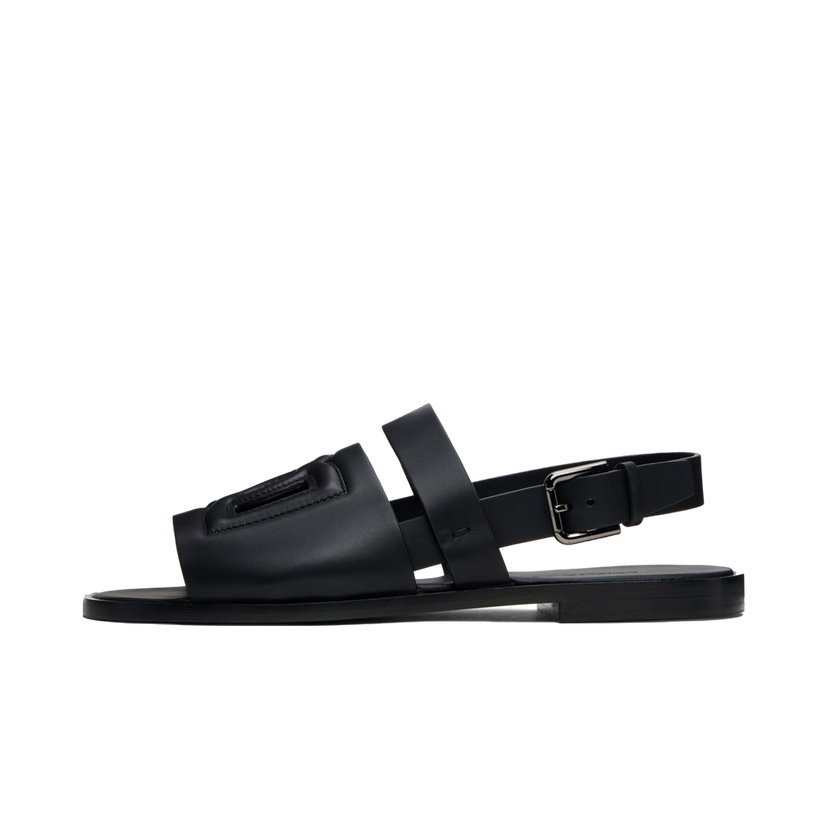 Sneakers og sko Dolce & Gabbana Dolce&Gabbana Calfskin Sandals Sort | A80433AO602