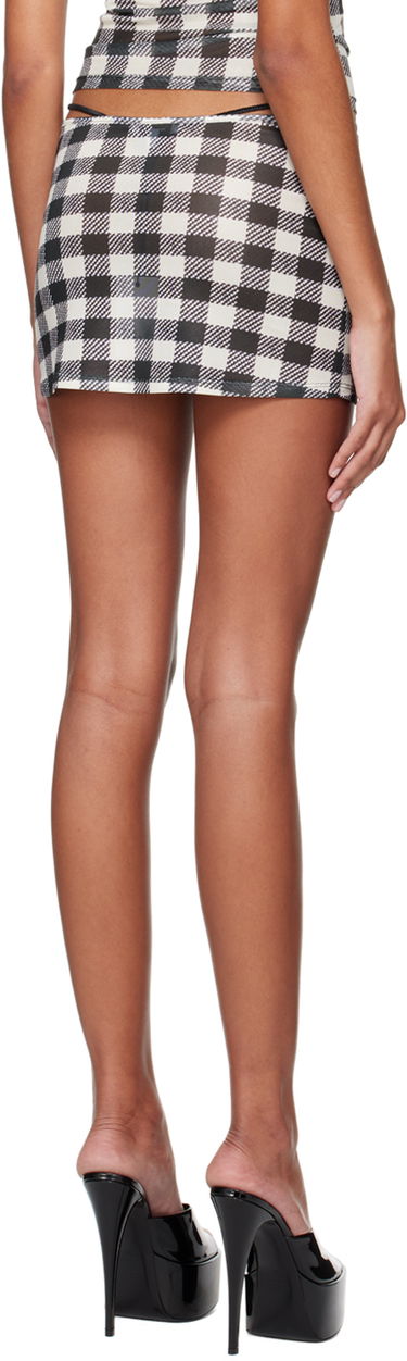 Nederdel Miaou Miaou Elektra Gingham Print Miniskirt Flerfarvet | 4014PM2TAT, 2