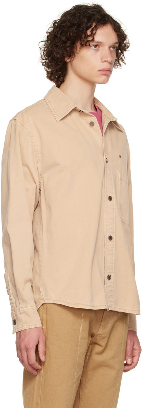 Skjorte WOOYOUNGMI WOOYOUNGMI Patch Pocket Shirt Beige | W223SH11, 1