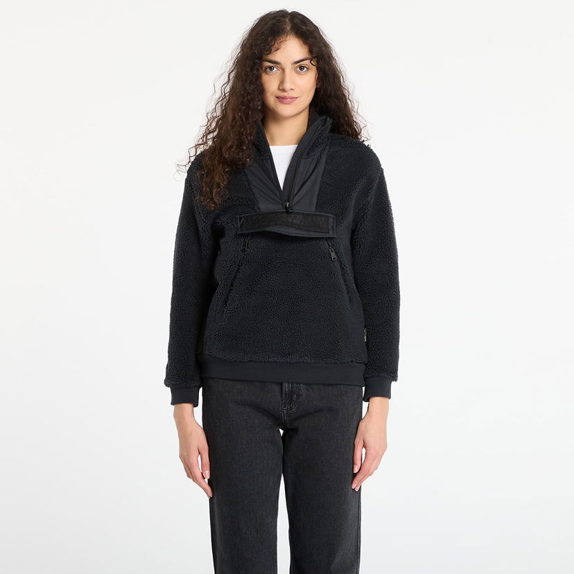 Sweatshirt Napapijri T-Seline Half-Zip Sherpa Fleece Pullover Sort | NP0A4HYO0411