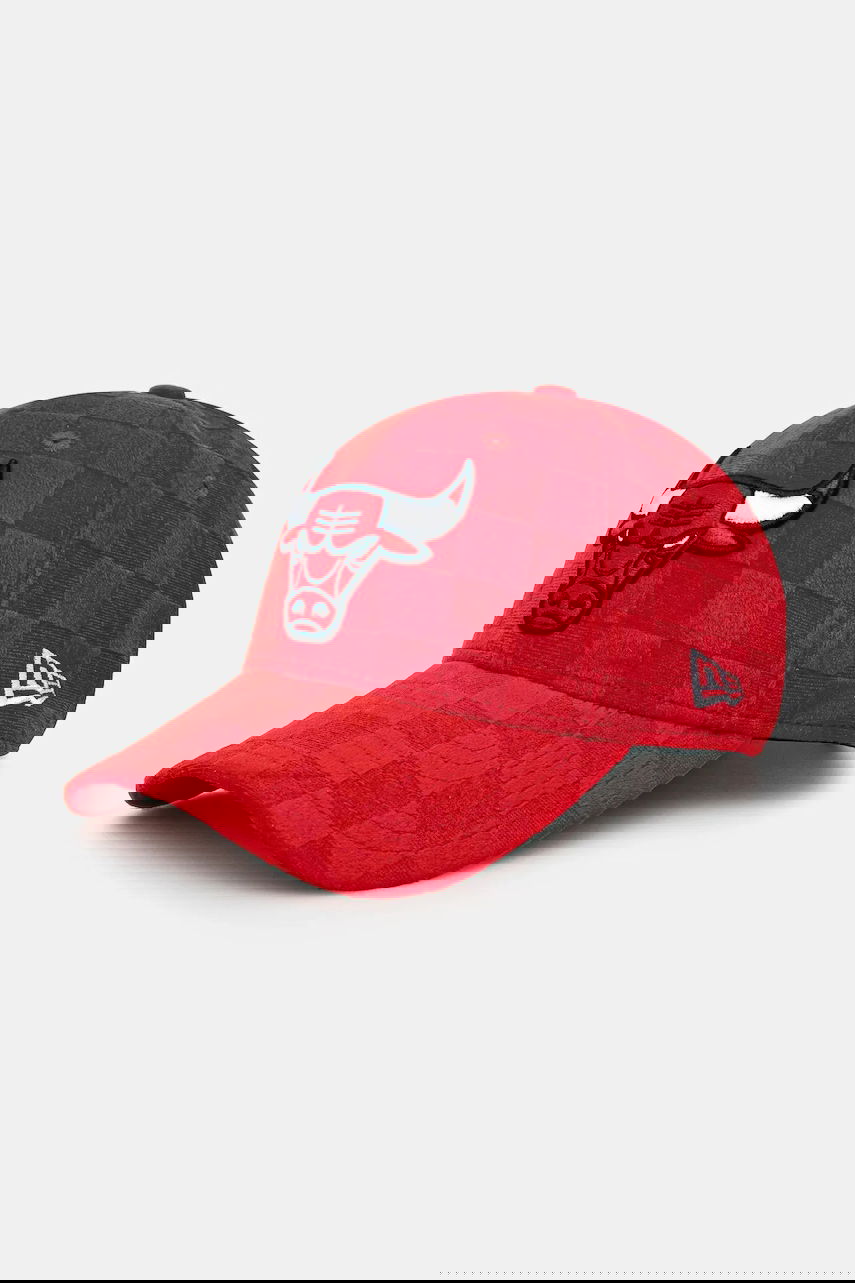 Kasket New Era Chicago Bulls Tonal Check 940 Velour Baseball Cap Rød | 60595441, 0