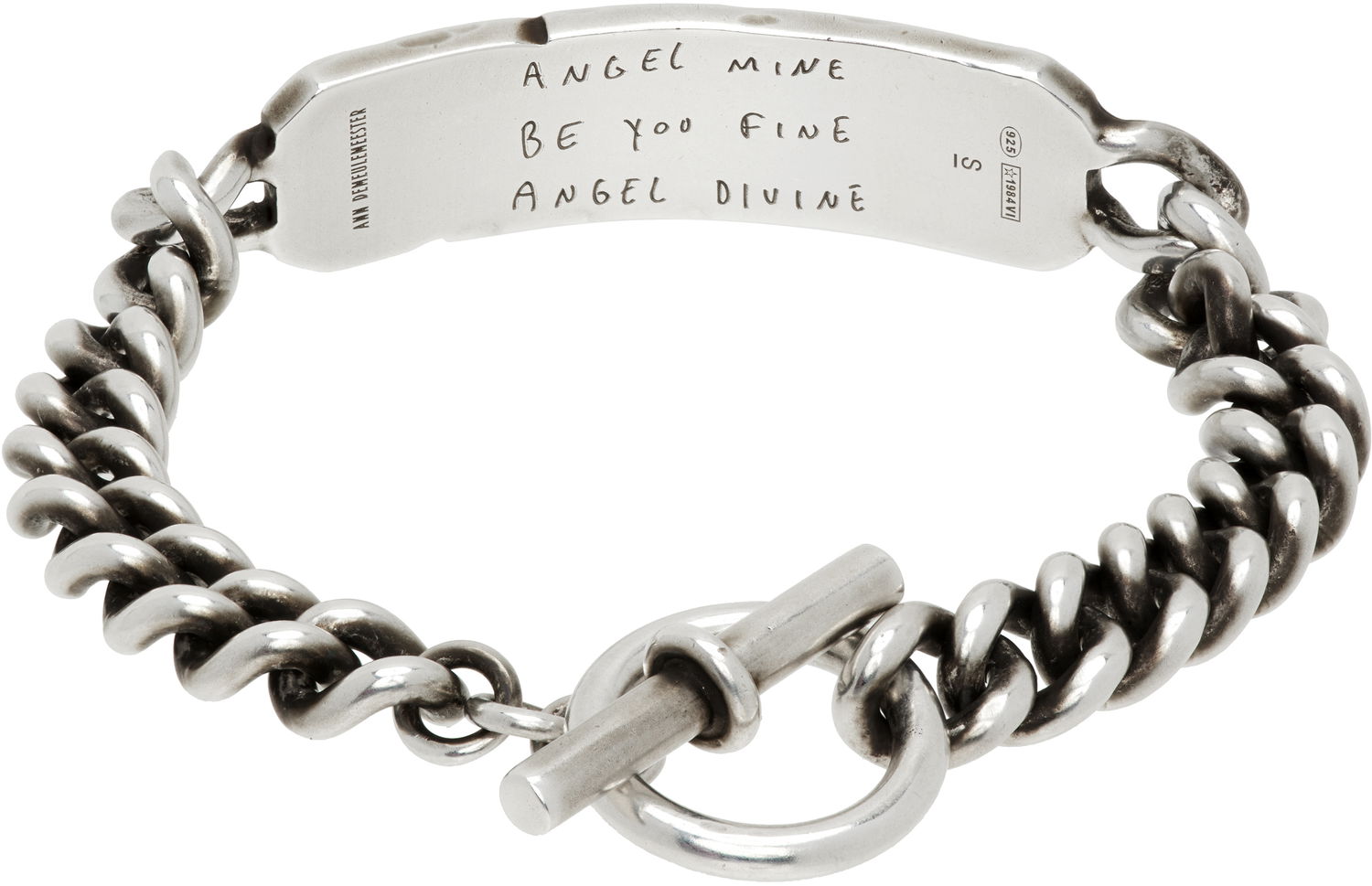 Armbånd Ann Demeulemeester Ann Demeulemeester Silver-Tone Quote Chain Bracelet Metalisk | B0013095-JW020-070, 1