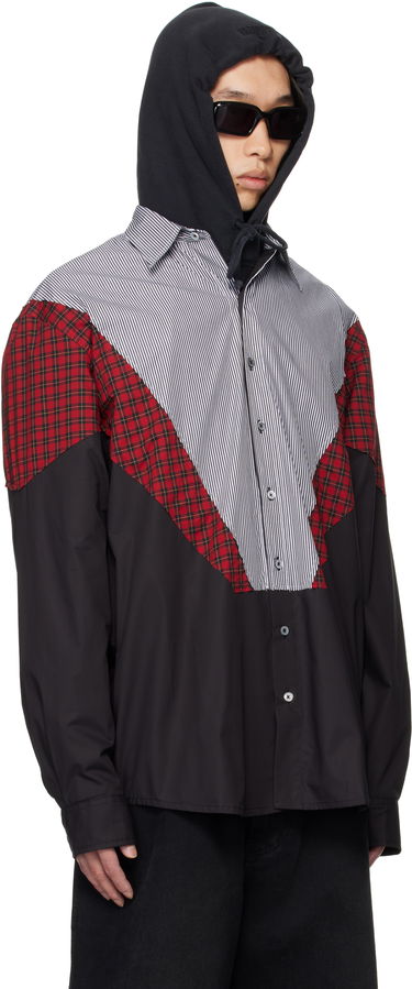 Skjorte VETEMENTS VETEMENTS Tracksuit Panelled Shirt Sort | UH76SH860BR, 1