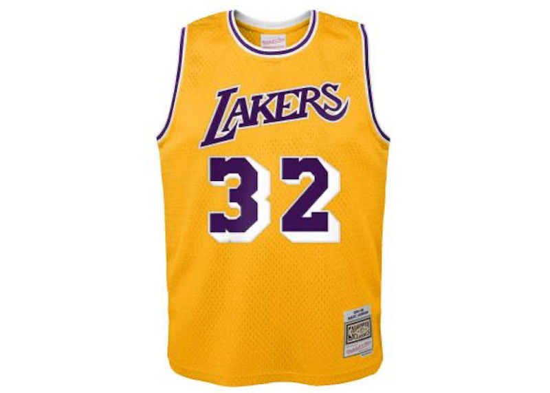 Jersey Mitchell & Ness Mitchell & Ness Los Angeles Lakers Magic Johnson Swingman Jersey Gul | 9N2B7BHM0-LAKMJ-Y84, 0
