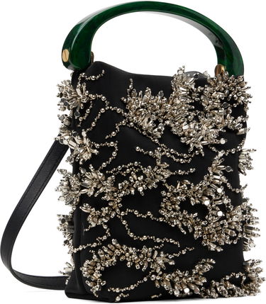 Håndtaske Dries Van Noten Dries Van Noten Beaded Mesh Handbag Sort | 251-011522-695, 1