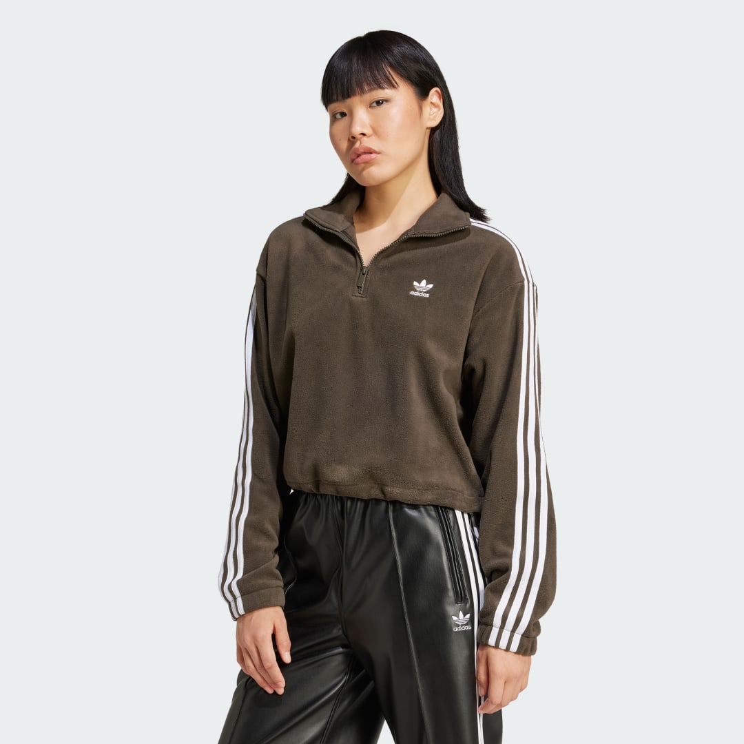 Sweatshirt adidas Performance Polar Fleece 1/2 Zip Loose Brun | IW3164, 0