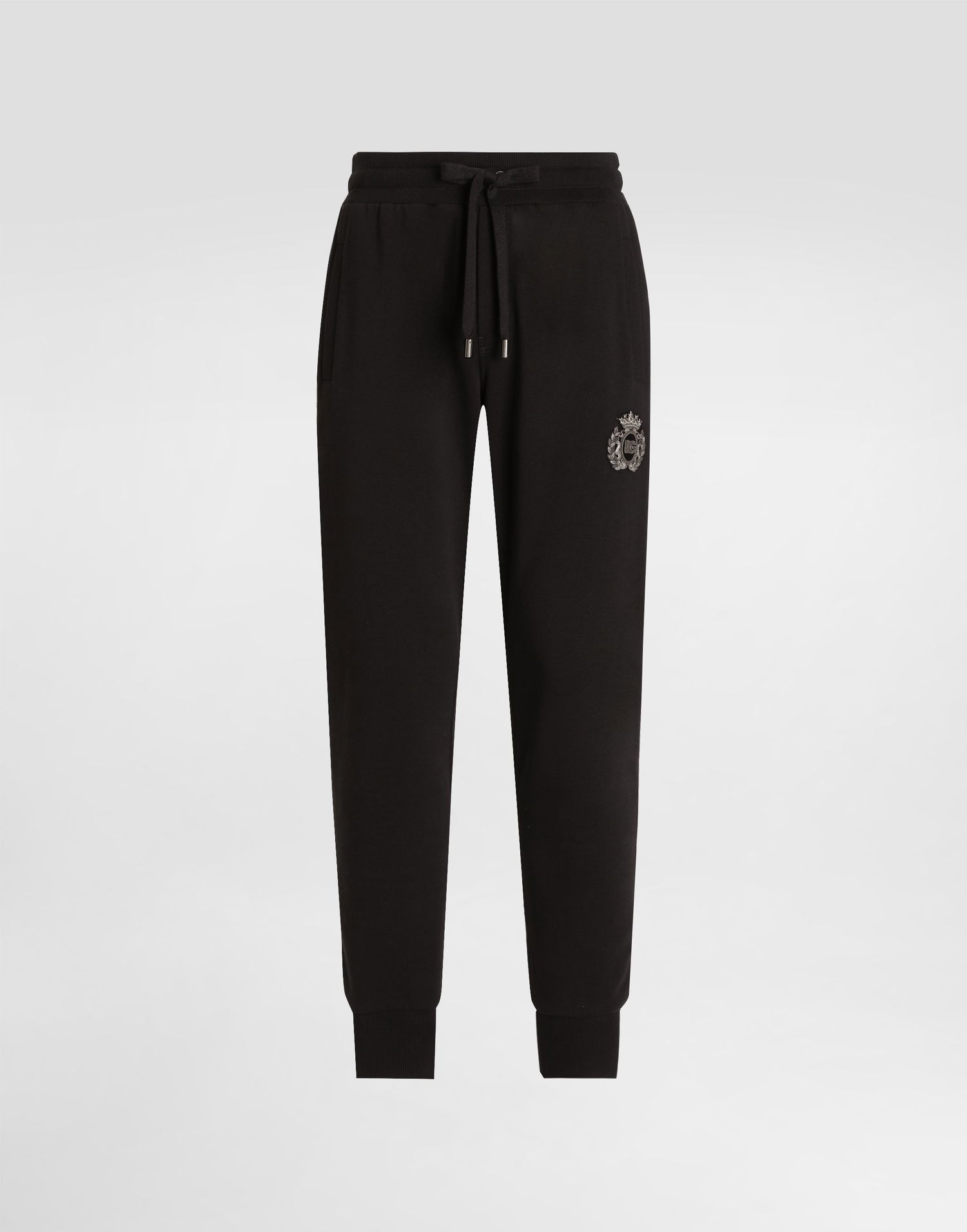 Joggingbukser Dolce & Gabbana Dolce & Gabbana Jersey Trousers with Heraldic Patch Sort | GP07TZG7PJ7N0000, 0