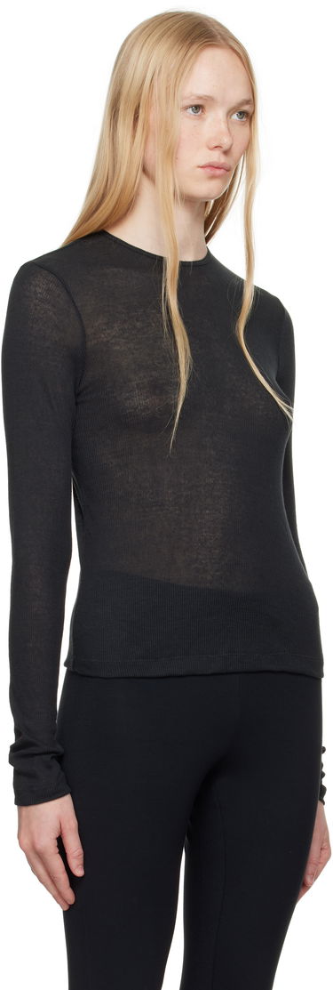 T-shirt SKIMS SKIMS Sheer Cotton Long Sleeve T-Shirt Hvid | TP-LST-4270, 4