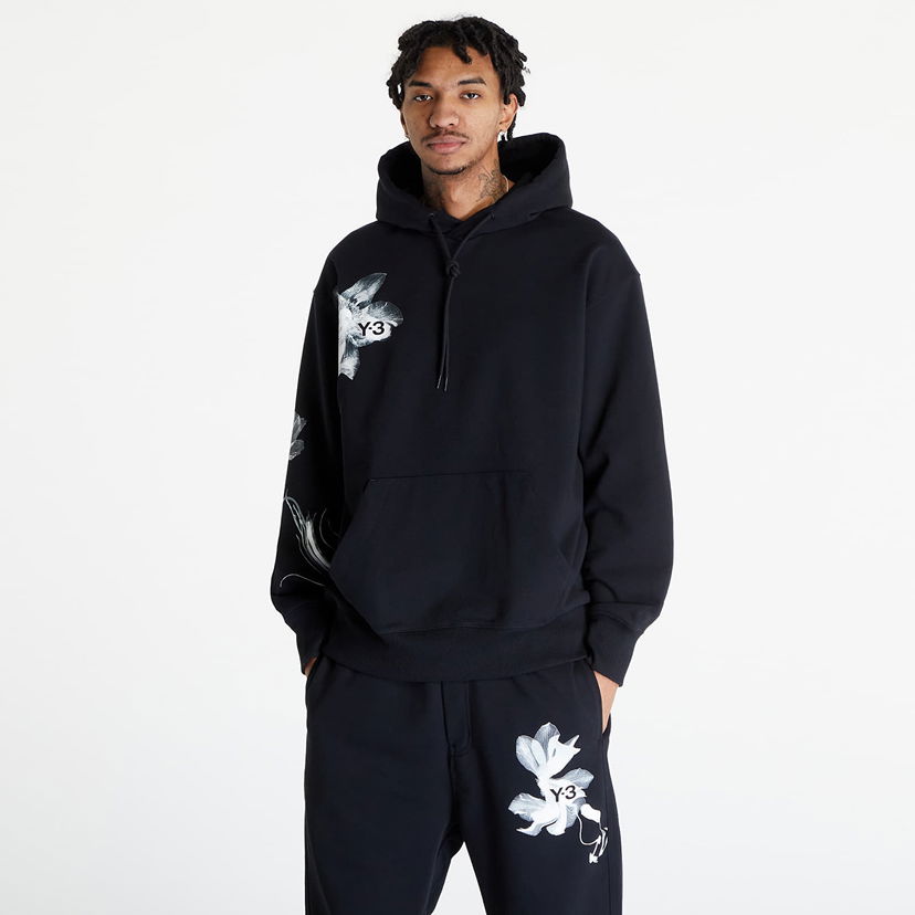 Sweatshirt Y-3 Graphic French Terry Hoodie UNISEX Black Sort | IN4335