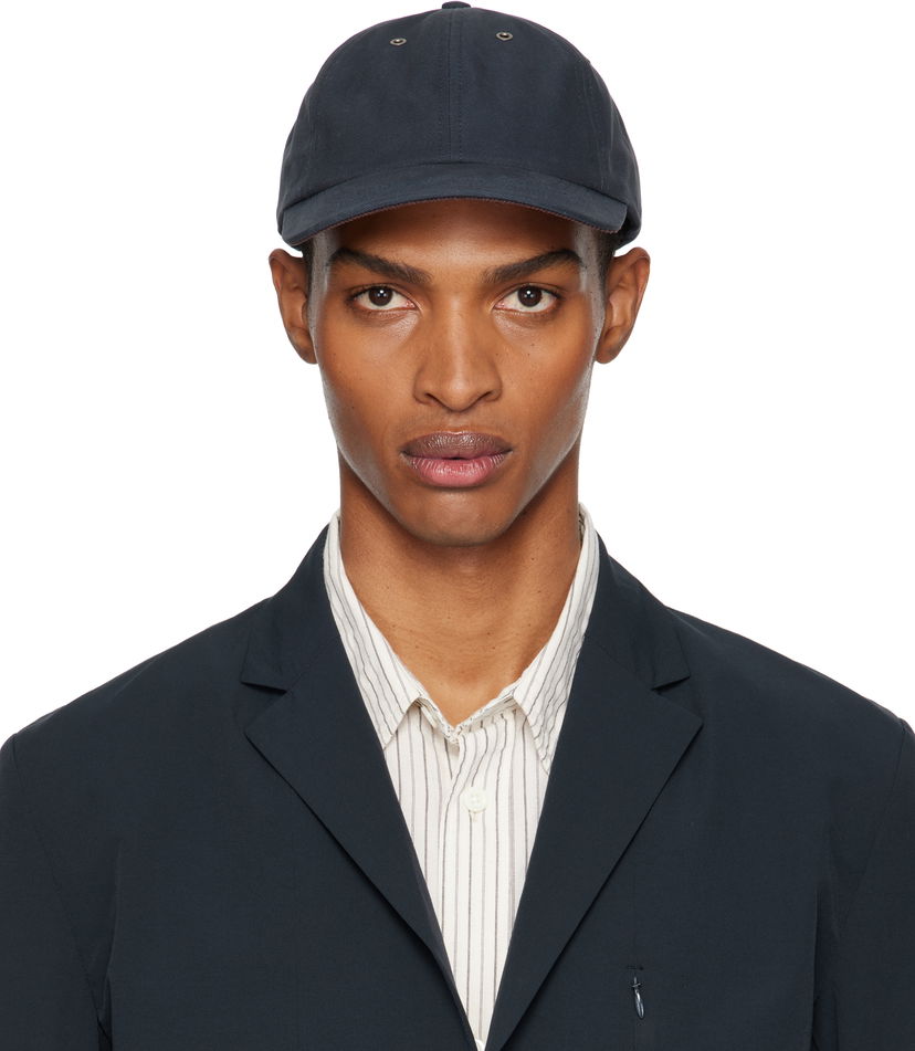Kasket NORSE PROJECTS Norse Projects Canvas 6-Panel Cap Mørkeblå | N80-0148