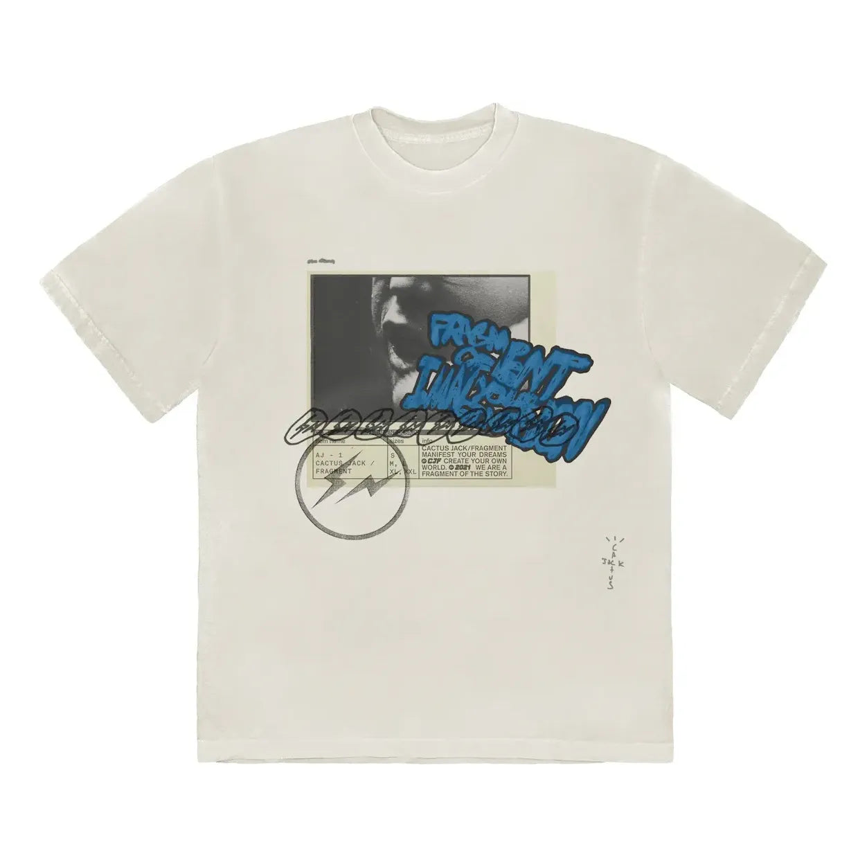T-shirt Cactus Jack by Travis Scott Travis Scott Cactus Jack x Fragment Manifest T-Shirt Hvid | CJFM-SS03, 0