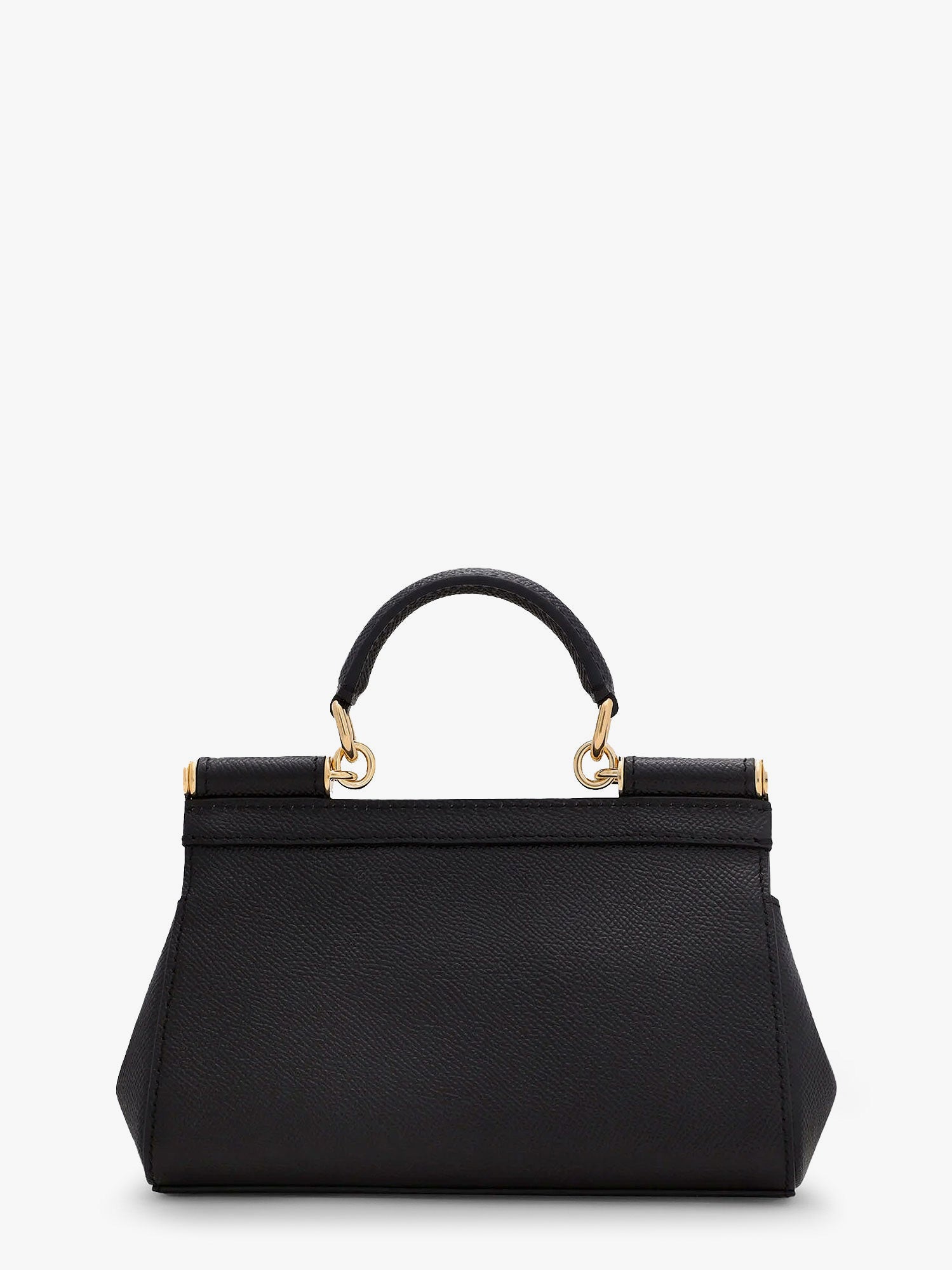 Håndtaske Dolce & Gabbana Dolce & Gabbana Sicily Small Dauphine Leather Top Handle Bag Sort | BB7116B100180999, 1