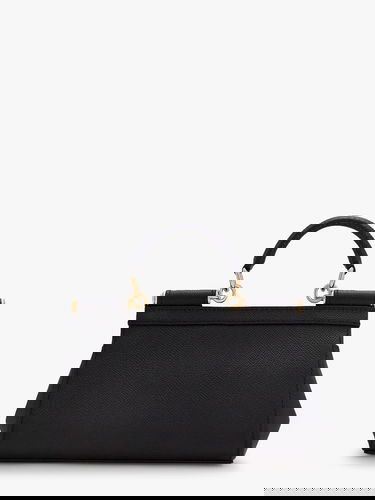 Håndtaske Dolce & Gabbana Dolce & Gabbana Sicily Small Dauphine Leather Top Handle Bag Sort | BB7116B100180999, 1
