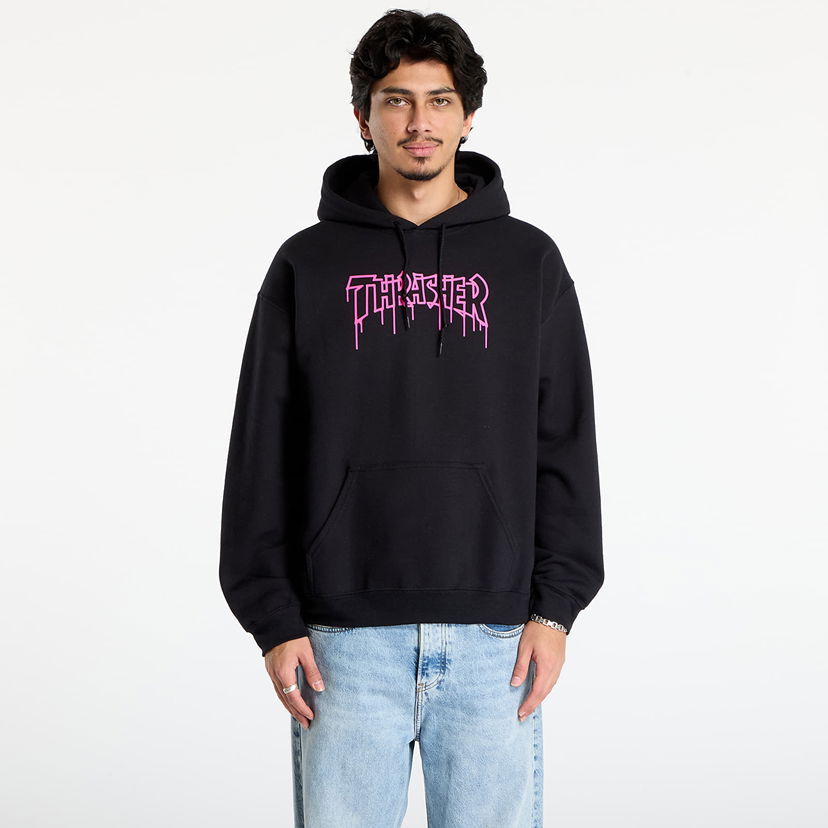 Sweatshirt Thrasher One-liner Hoodie Sort | 145780