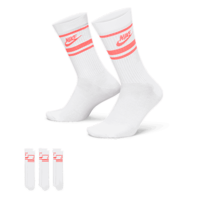 Sokker Nike Dri-FIT Everyday Essential Mid Socks (3 Pairs) Hvid | DX5089-100