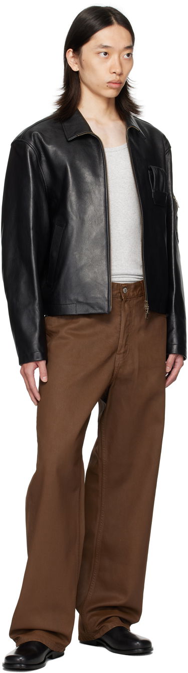 Jeans Dries Van Noten Dries Van Noten Loose Fit Coated Jeans Brun | 252-020927-2383, 3