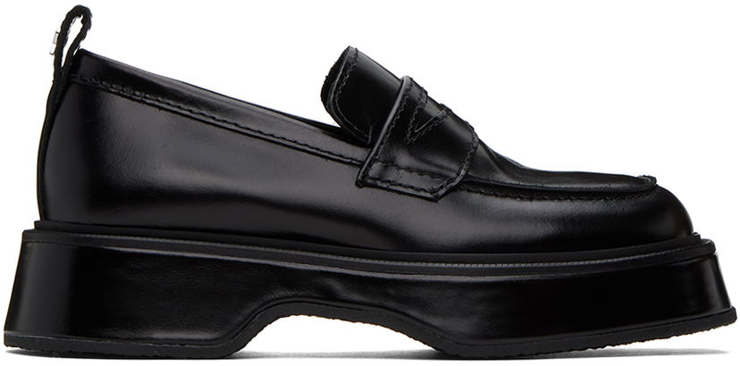 Sneakers og sko AMI Square Toe Loafers Sort | USV052.AL0016