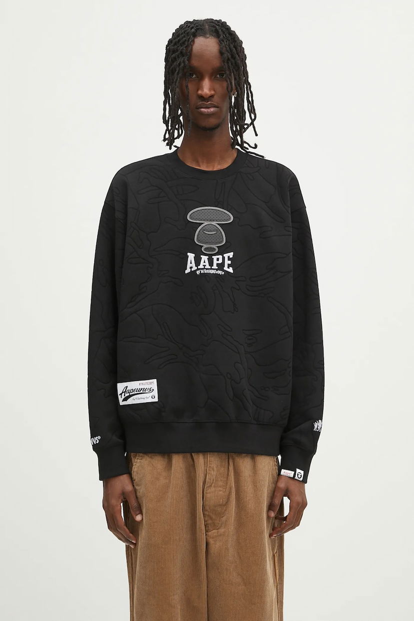 Sweatshirt AAPE by A Bathing Ape AAPE Main Crew Neck Sweatshirt Sort | AAPSWMB385XXN