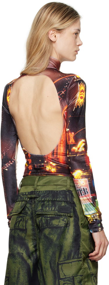 Krop Jean Paul Gaultier Gaultier Velvet Pigalle Turtleneck Bodysuit Flerfarvet | 24/30-F-BD049-J554-00301550, 2