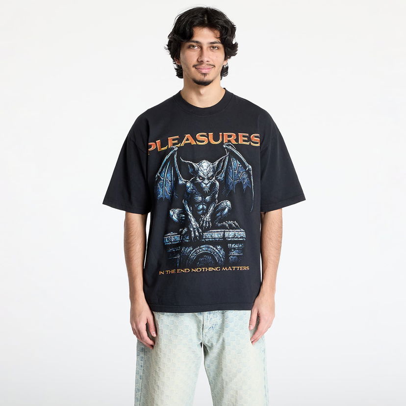 T-shirt Pleasures PLEASURES Gargoyle Graphic T-Shirt Sort | P25SP060 BLACK