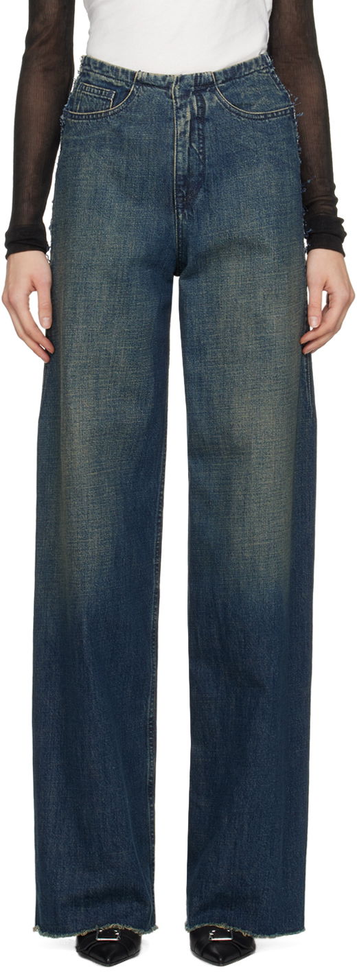 Jeans Maison Margiela MM6 Five-Pocket Jeans Mørkeblå | S52KA0482 S30888, 0