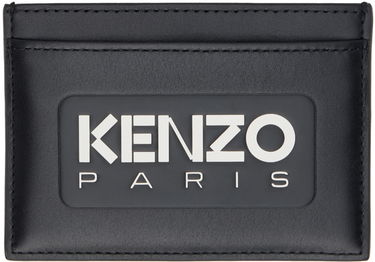 Tegnebog KENZO Paris Emboss Leather Card Holder Sort | FE58PM820L44, 0