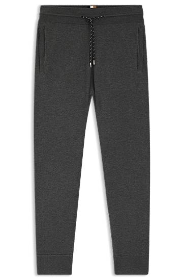 Træningsdragt BOSS Regular-fit tracksuit bottoms in cotton and virgin wool Grå | 50543154, 0