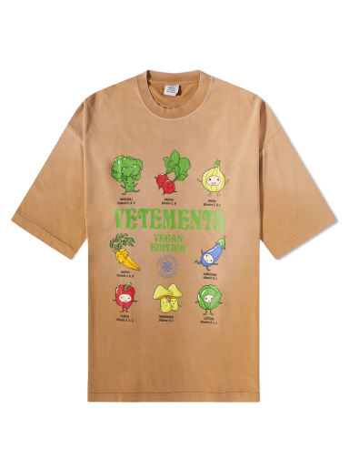 T-shirt VETEMENTS Vegan Logo T-Shirt Beige | UE54TR250E