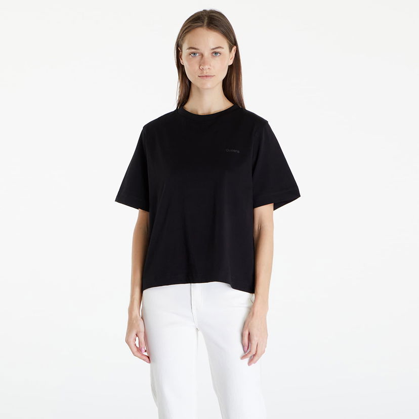 T-shirt Queens Essential T-Shirt With Tonal Print Black Sort | QNS_001