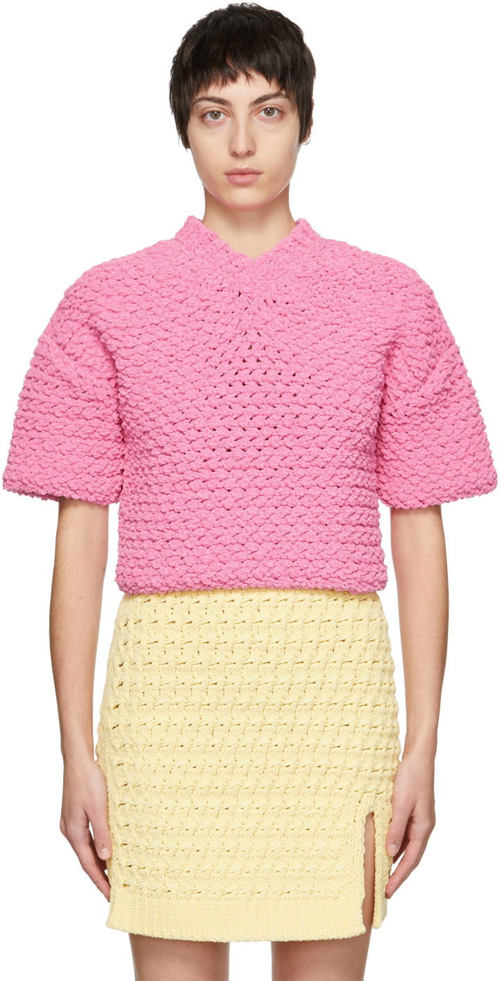 Sweater Bottega Veneta Heavy Weight Sweater Lyserød | 690675 V1MS0, 0