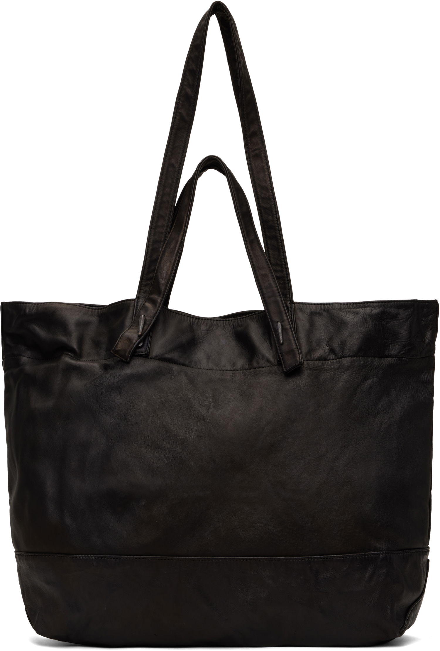 Mulepose Yohji Yamamoto YOHJI YAMAMOTO Horse Double Handle Leather Tote Sort | HP-I01-770, 0