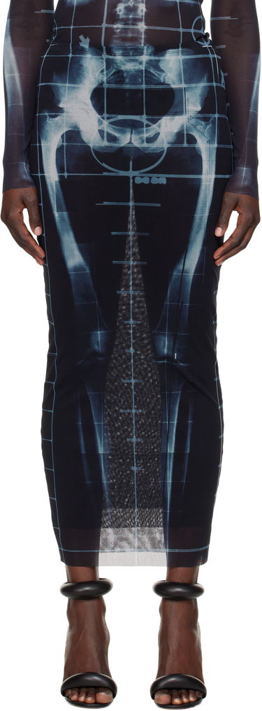 Kjole Jean Paul Gaultier Jean Paul Gaultier 'The Squeletor' Maxi Skirt Sort | 25/33-F-JU144-T580-005956, 0