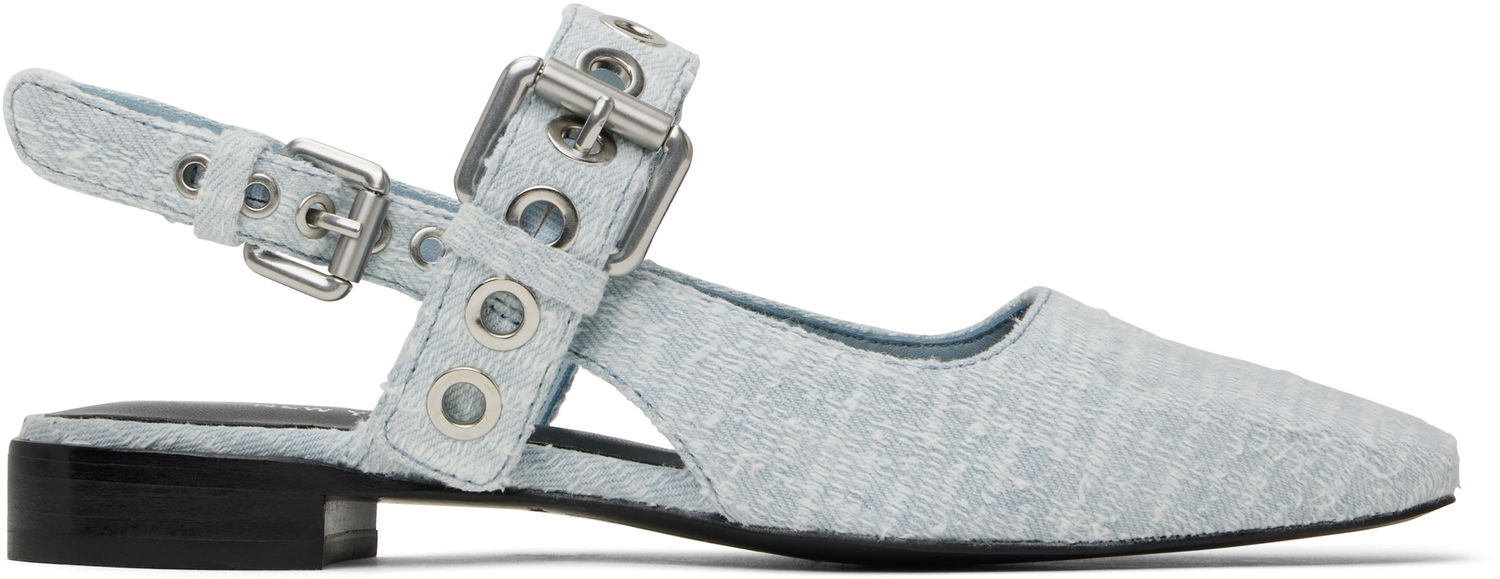 Tøj rag & bone Rag & Bone Moto Astra Slingback Slippers Blå | WFF25SF1013CO13, 0