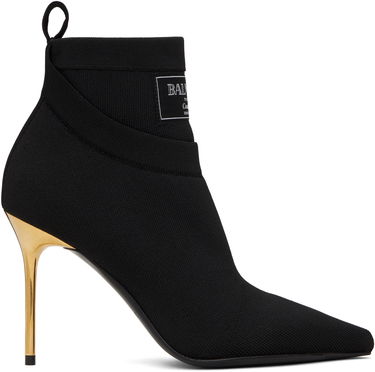 Sneakers og sko Balmain Crewneck Knit Ankle Boots Sort | EN1TE102TKAB, 0