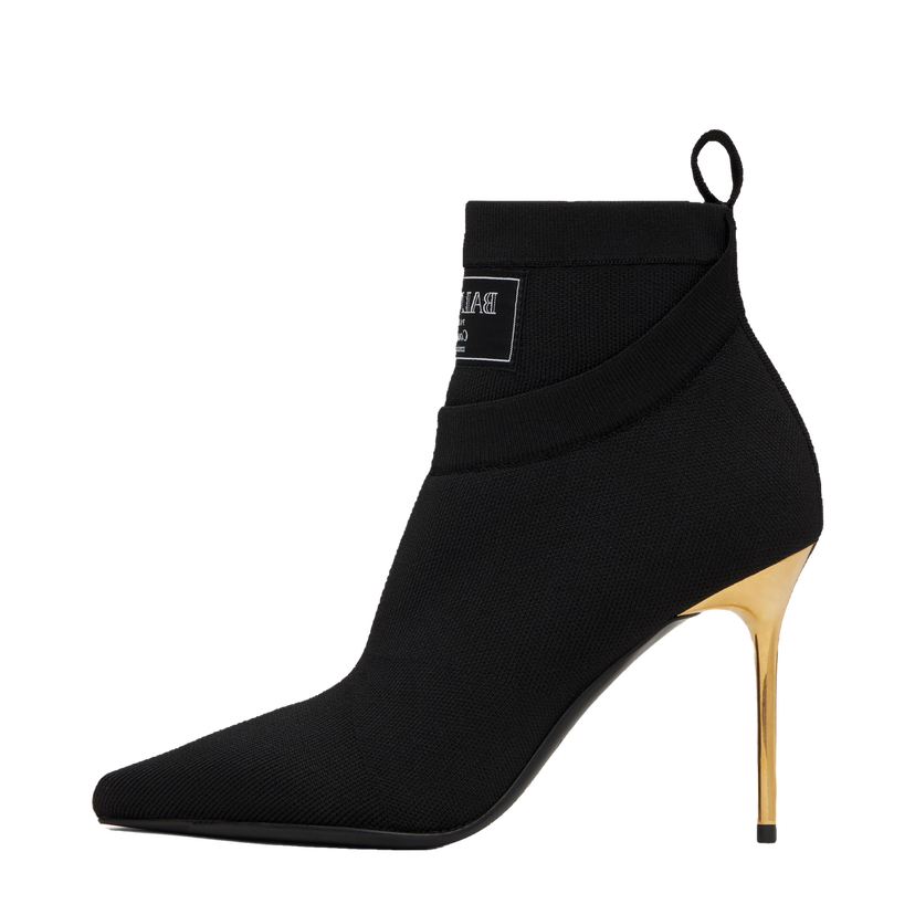 Sneakers og sko Balmain Crewneck Knit Ankle Boots Sort | EN1TE102TKAB