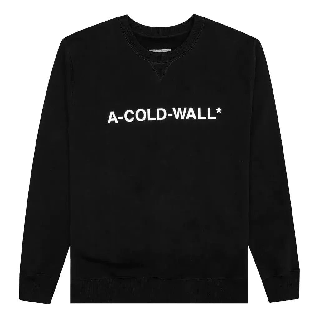 Sweater A-COLD-WALL* Essential Logo Crewneck Sweatshirt Sort | ACWMW056-BLACK, 0