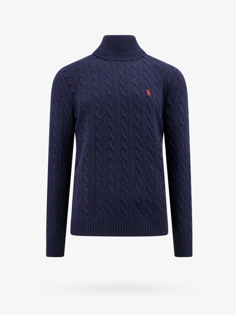 Sweater Polo by Ralph Lauren Turtleneck Cable-Knit Blå | 710876836005