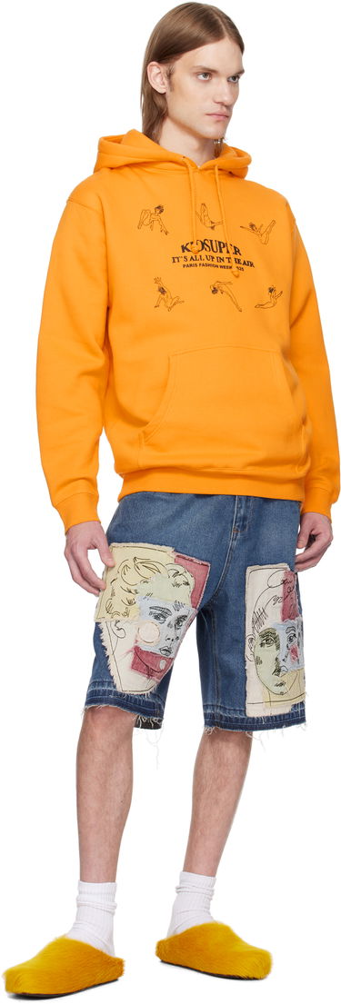 Sweatshirt KidSuper KidSuper 'It's All Up In Air' Acrobats Hoodie Orange | SS25-HD-05, 3