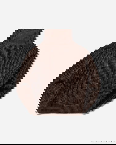 Sweater Cav Empt Twill Back Side Knit Sweater Brun | CES27KN01 BROWN, 2