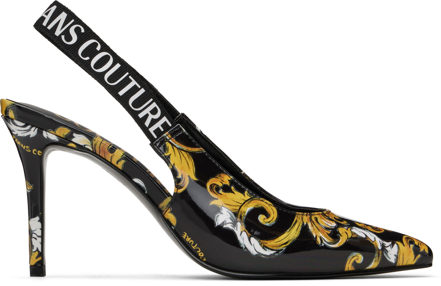 Sneakers og sko Versace Versace Jeans Couture Chain Couture Scarlett Slingback Heels Sort | E78VA3S52_EZS366, 0