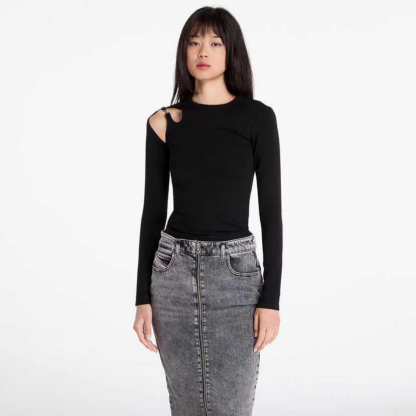 T-shirt HELIOT EMIL Etheria Long Sleeve Top with Cutouts Sort | AW24_W_13_071_BLK01