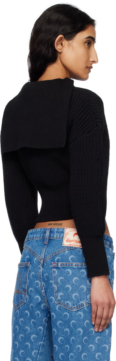 Sweater Marine Serre Marine Serre Half Cardigan Knit Sweater Sort | WTK027A CKNI0529, 2