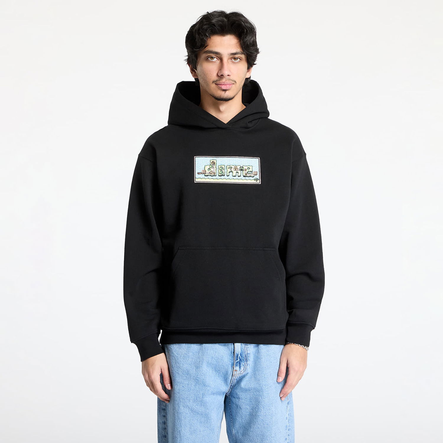 Sweatshirt Dime DIME World Hoodie Sort | DIMEHO2445BLK, 0
