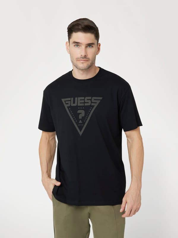 T-shirt GUESS Triangle Logo Graphic T-Shirt Sort | Z4BI02I3Z14, 0
