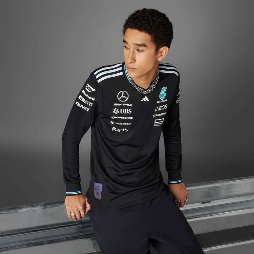 Jersey adidas Performance Mercedes-AMG Petronas Formula One Team Authentic Long Sleeve T-Shirt Sort | JW5359
