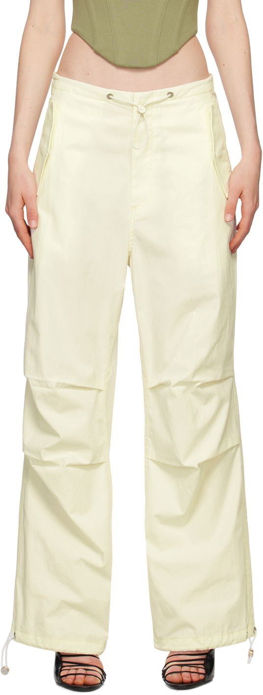 Cargo bukser Dion Lee Parachute Trousers with Drawstring Waist Beige | C2100R23